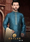 Outluk Vol 36 Traditional Jaqcuard Silk With Self Work Party Wear Kurta Pajama Mens Collection